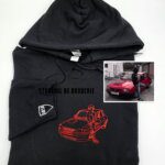 Hanorac cu gluga personalizat prin broderie - "Masina ta"