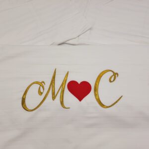 Home 111 Lenjerie de pat personalizata broderie cu initiala cu nume lenjerie pat bumbac damasc 2