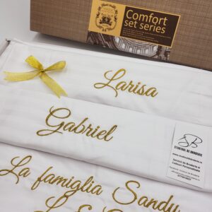 Home 115 Lenjerie de pat personalizata broderie cu initiala cu nume lenjerie pat bumbac damasc 3