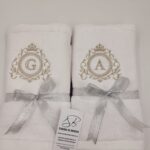 Set 2 prosoape bumbac personalizate cu monograma