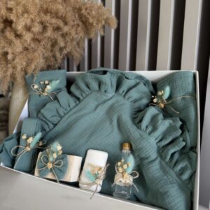 Home 74 Trusou botez muselină personalizat cu broderie elegantă