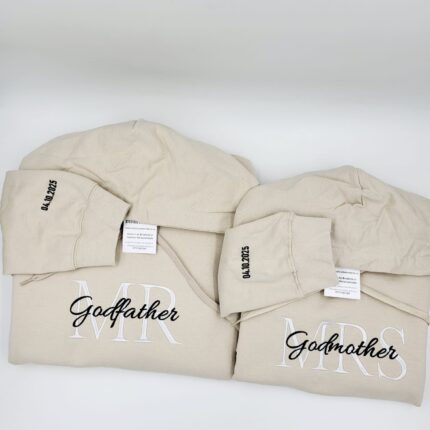 set hanorace nasi personalizate cu data pe manșetă