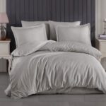 Lenjerie de pat Jaquard gri 100% bumbac Yoda – Eleganta moderna